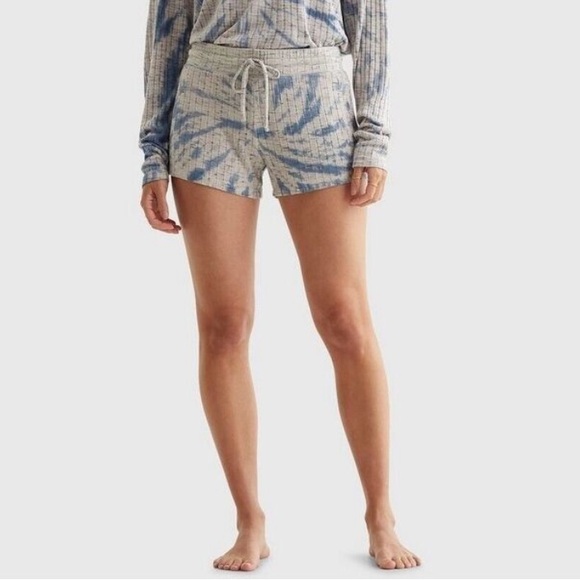 Lucky Brand Lightweight Breathable Elastic Waist Drawstring Tie Dye Lounge Short - Picture 3 of 6